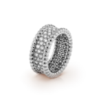 Perlée diamonds ring, 3 rows