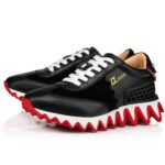 Loubishark Sneakers Calf Leather and Veau Velours Black