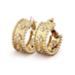 Perlee clovers hoop earrings