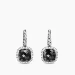 Albion® Drop Earrings Sterling Silver with Black Onyx and Diamonds