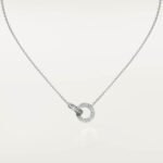 LOVE NECKLACE, PAVED WITH DIAMONDS 18K WHITE GOLD