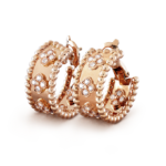 Perlee clovers hoop earrings