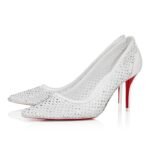 Apostropha Mesh Strass 80 mm Strass Mesh and Nappa Leather Bianco