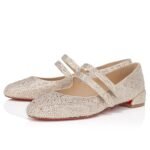 Sweet Jane Strass Ballerinas Veau Velours Nude 1