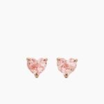 Chatelaine® Heart Stud Earrings 18K Rose Gold with Morganite, 8mm