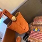 Pebble Bucket bag in soft grained calfskin