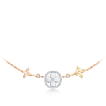 Idylle Blossom XL Necklace, 3 golds and diamonds