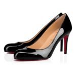 Simple Pump 85 mm Pumps Patent Leather Black
