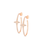 Idylle Blossom Hoops, Pink Gold And Diamonds