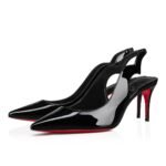 Hot Chick Sling 70 mm Pumps Patent Leather Black