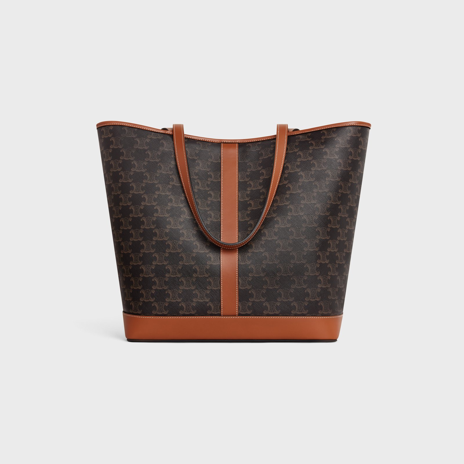 eaf6b8d95fff22afd84af7c7877af4ad-1.jpeg MEDIUM CABAS in Triomphe Canvas and calfskin - Image 1
