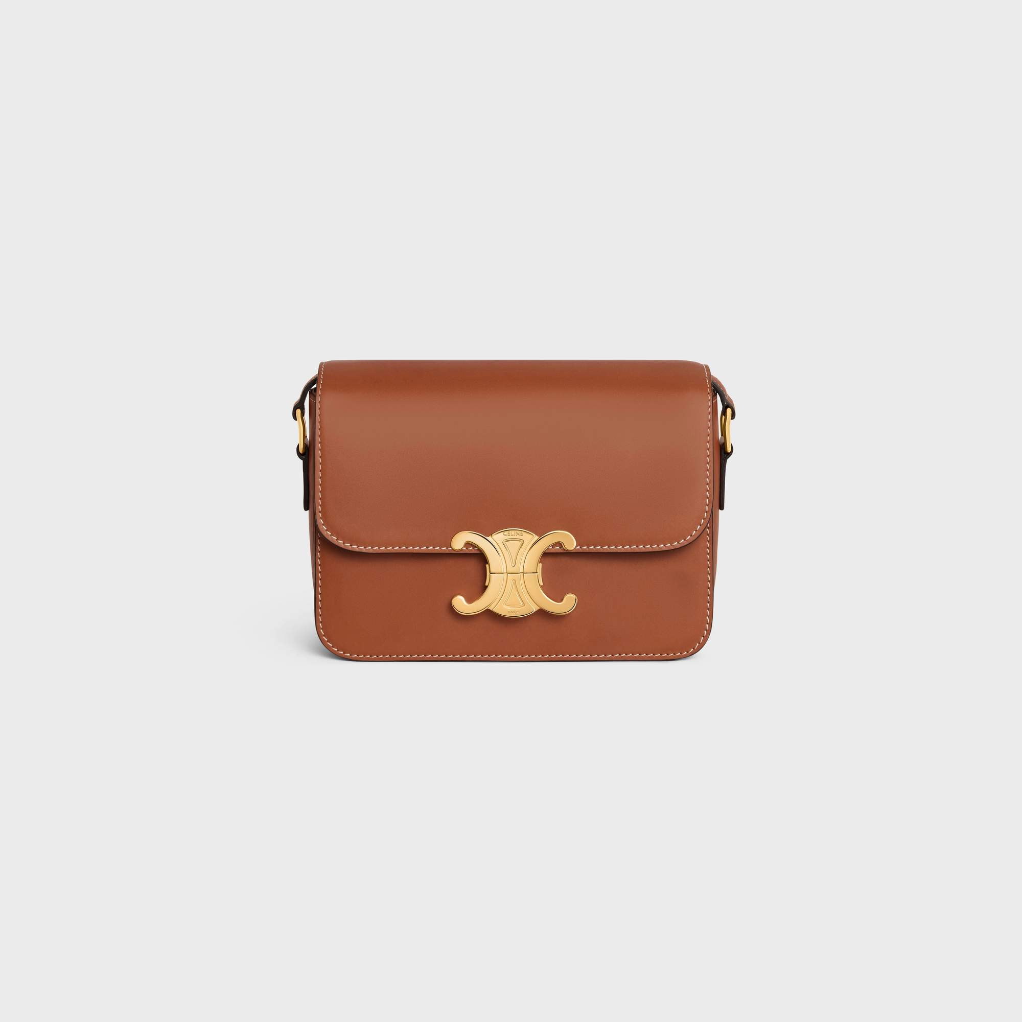ebc6ebccc136ddfffcf8b3fc6c6ce904.webp Teen Triomphe Bag in Natural Calfskin - Image 1