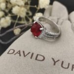Petite Wheaton® Ring Sterling Silver with Garnets and Diamonds, 10mm