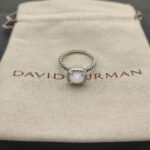Petite Chatelaine® Pavé Bezel Ring Sterling Silver with Pearls and Diamonds, 7mm