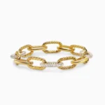 DY Madison® Chain Bracelet 18K Yellow Gold with Diamonds