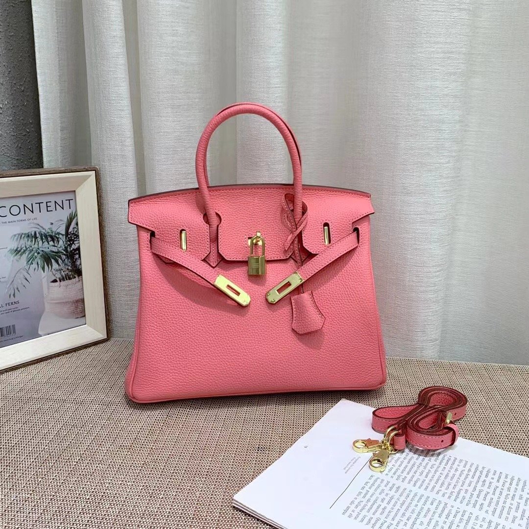 f091eca30ed4a68594eb3e5b81d0c2eb-1.jpeg Hermès Togo Birkin 20/25/30/35 Bottle Pink Bag - Image 1
