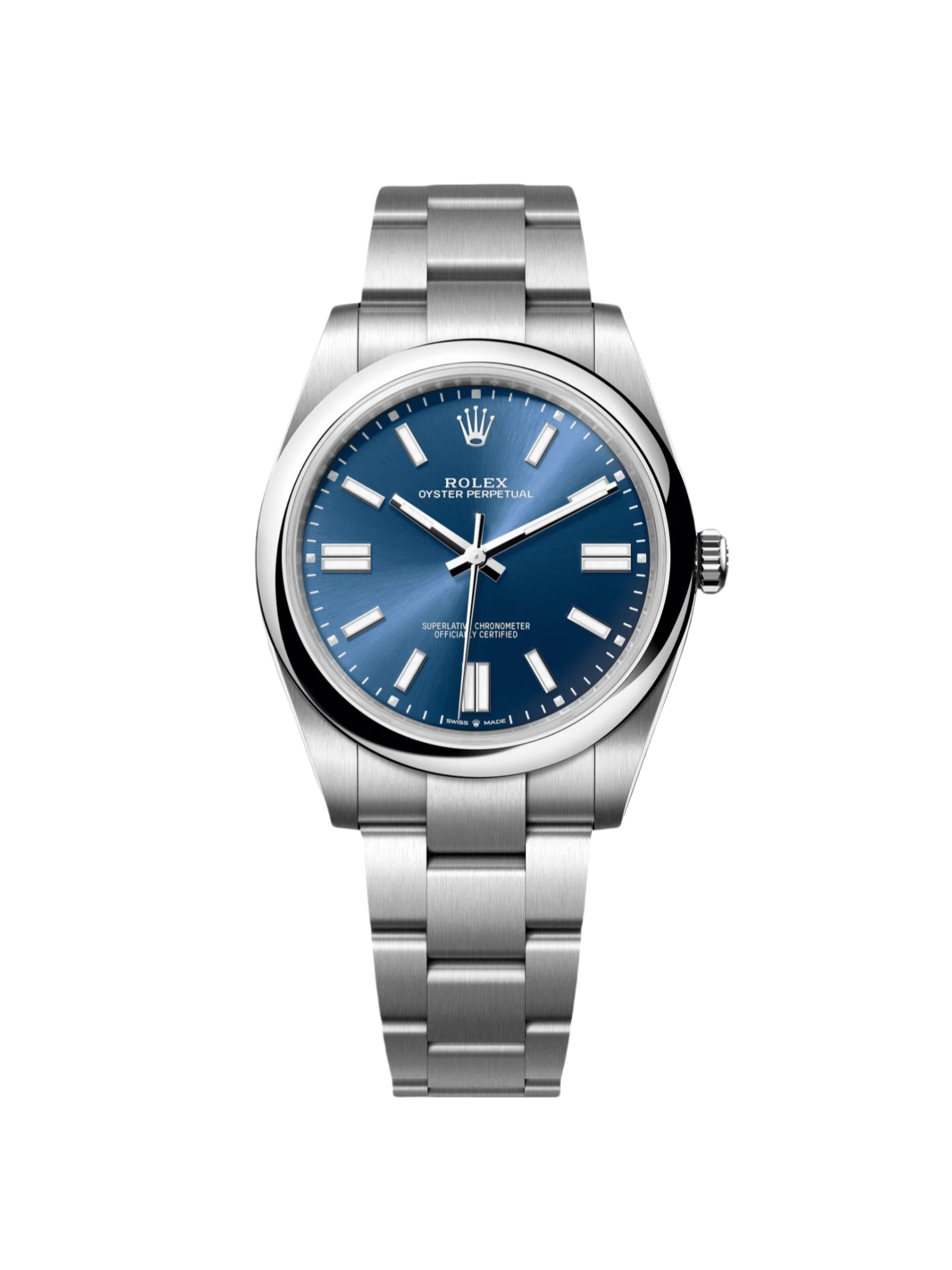 f14fba612394f214c93905b78a810806d6de3a0b34ddf3a19278ed845619d030.png Rolex Oyster Perpetual 41mm 124300-0003 Oyster Perpetual Stainless Steel Blue Index Dial Watch - Image 1