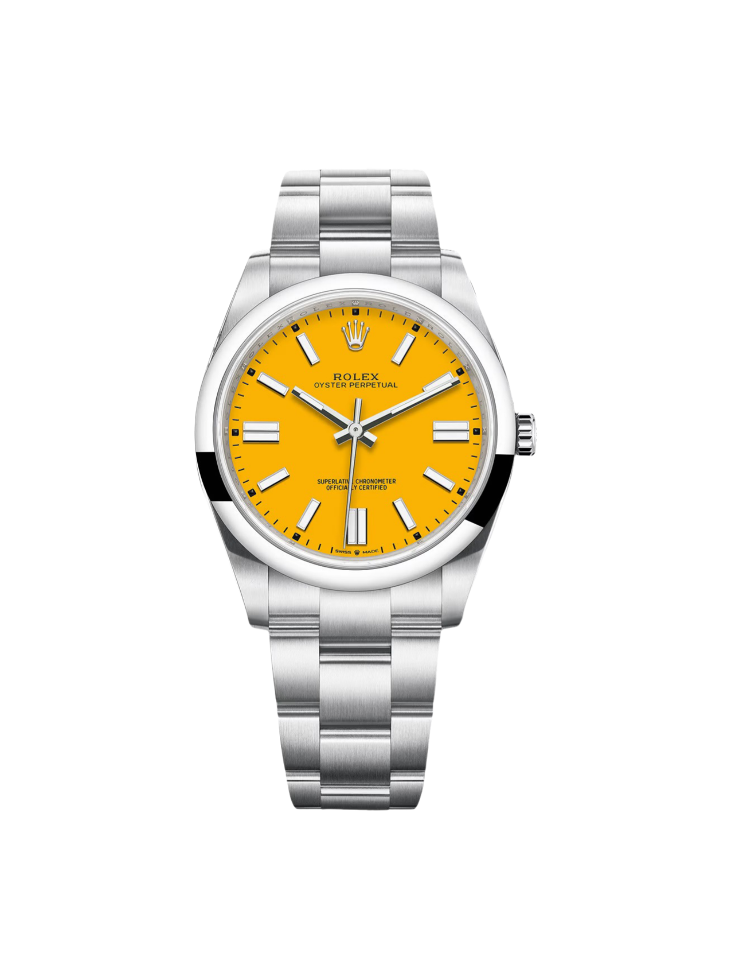 f2491d5dfc1470b03df8cd1c4fcd005062ac3a81446c4a5d873ad253d8689d7e.png Rolex Oyster Perpetual 41mm 124300-0004 Yellow Dial - Image 1