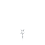 Idylle Blossom Ear Stud, White Gold And Diamond - Per Unit