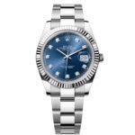 Rolex Datejust 41mm 126334 Blue Diamond Oyster Stainless Steel Mens Watch