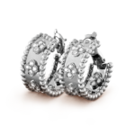 Perlee clovers hoop earrings