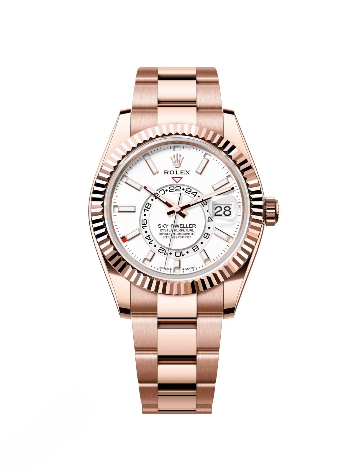 f3c34dd7d41059085d92578639ad8beaf4c85c947f6856ee4c0652e5208cad12.jpg Rolex Sky-Dweller 42mm 336935-0003/0007 Rose Gold White Dial Oyster - Image 1