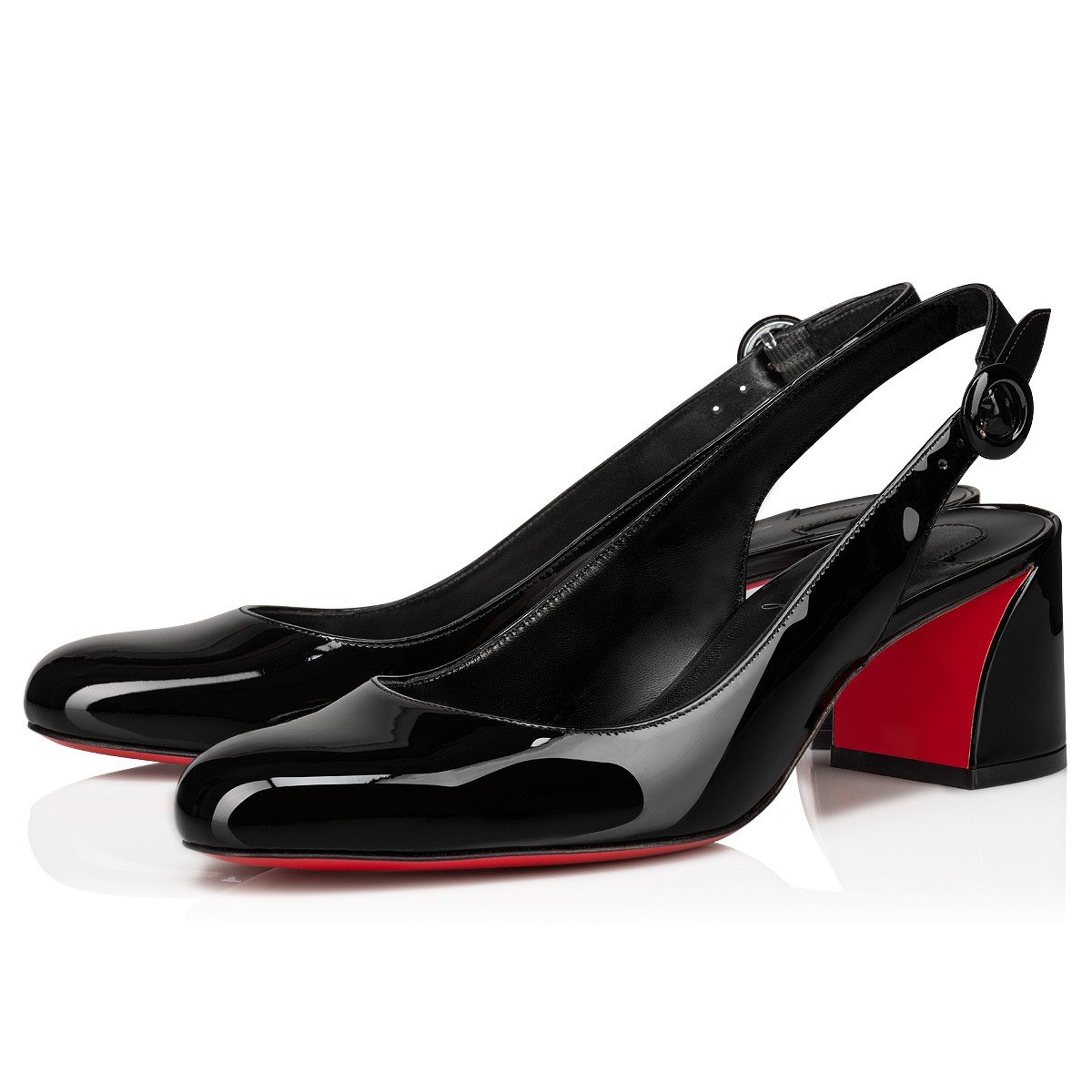 f3e954ec8fd342c6bf193193b79c6ca9.jpg So Jane Sling 55 mm Sling Back Pumps Patent Leather Black - Image 1
