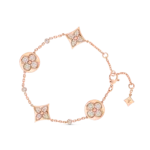Color Blossom BB Multi-Motifs Bracelet, Pink Gold And Diamonds