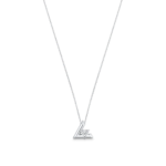 Volt One Small Pendant, White Gold And Diamond