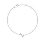 Volt Upside Down Chain Bracelet, White Gold And Diamonds