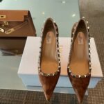 Brown Garavani Rockstud 85mm Heels