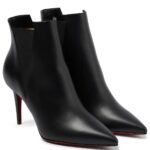 Ankle Boots Astribooty 100 mm Calfskin Leather Black