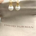 Double Pearl Pave 18K Gold Diamond Earrings