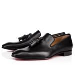Dandelion Tassel Loafers Smooth Calf Leather Black