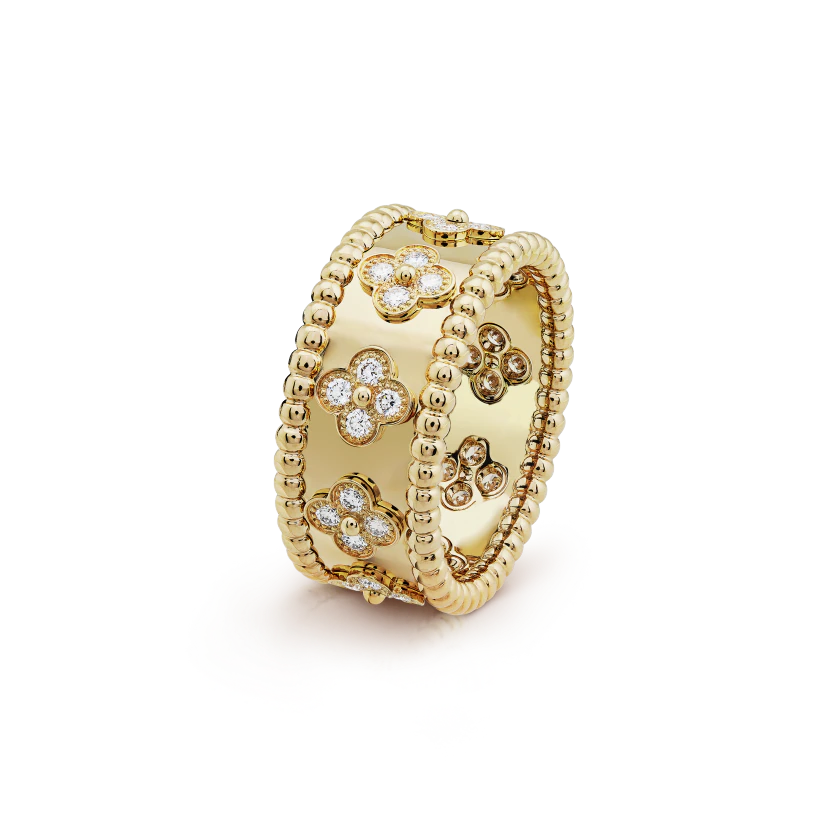 ff84a8a12a7f3545ad9c20eac69a974f.png Perlee clovers ring, medium model - Image 1