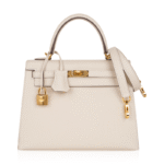 Kelly 25 Sellier Bag Craie Epsom Leather with Gold Hardware
