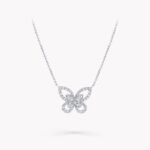 Mini Butterfly Silhouette Diamond Pendant