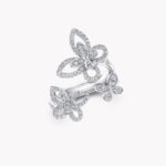 Triple Butterfly Silhouette Diamond Ring
