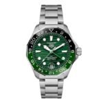 Tag Heuer Aquaracer Professional 300 GMT 42mm Mens Watch Green WBP5115.BA0013